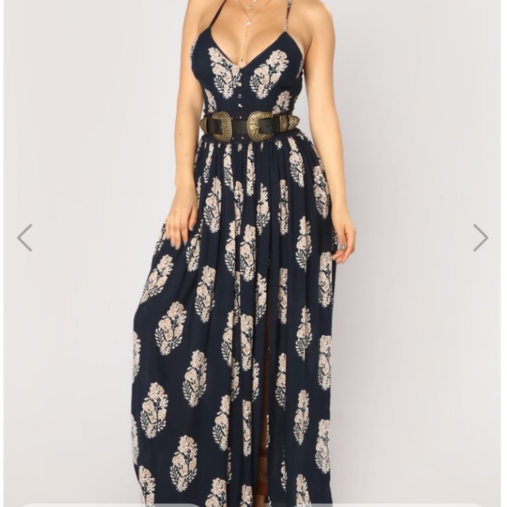 Fashion Nova - Holy Slit Maxi Dress